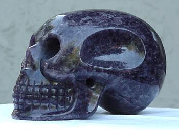 The ancient crystal skull known as "Ami", made from amethyst quartz, photo gifted to us by Al Ramirez